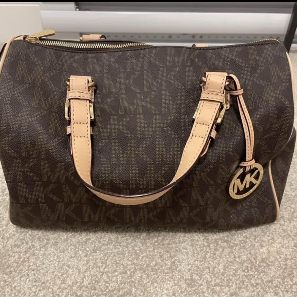 Michael Kors Satchel Brown and Tan Elegance